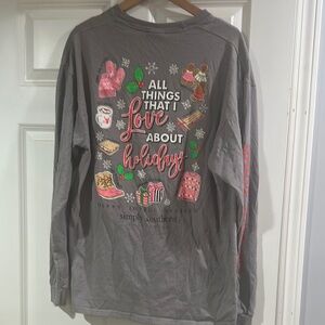 Simply Southern Gray Holiday Graphic Long Sleeve